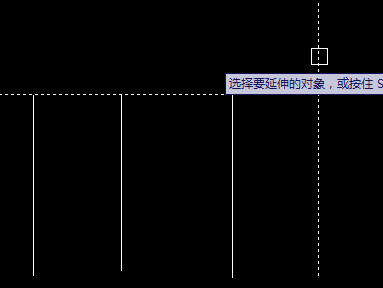 CAD通過shift鍵切換延伸與修剪命令