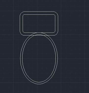CAD繪制馬桶坐便器的方法