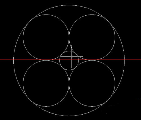 CAD中怎么畫(huà)一個(gè)大圓與多個(gè)小圓相切