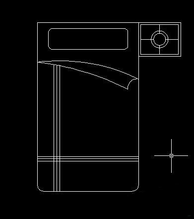 CAD畫(huà)床和床頭柜平面圖的教程