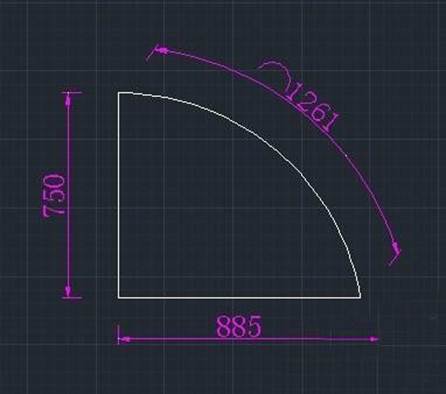 CAD已知弧長(zhǎng)和直角邊長(zhǎng)怎么畫(huà)弧