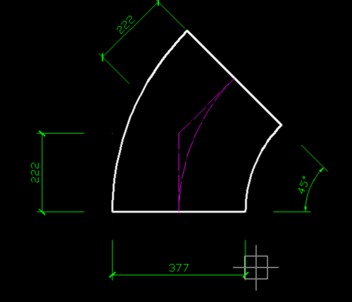 CAD中45°彎頭的畫(huà)法.png