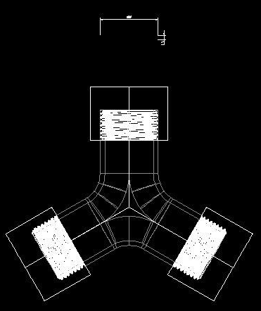 如何用CAD繪制一個(gè)三通管？
