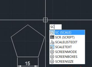 CAD如何按照比例縮放五邊形？