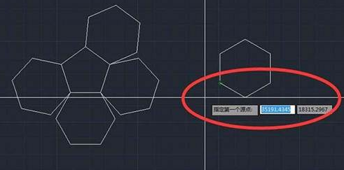 CAD如何使六邊形對(duì)齊到五邊形上？
